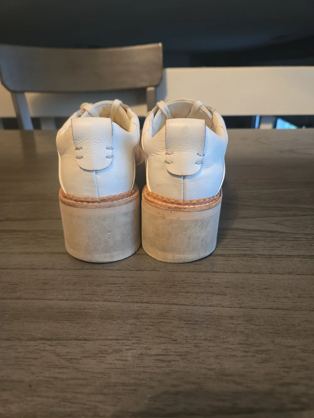 Dolce Vita Cream White Platform Lace-Up Sneakers